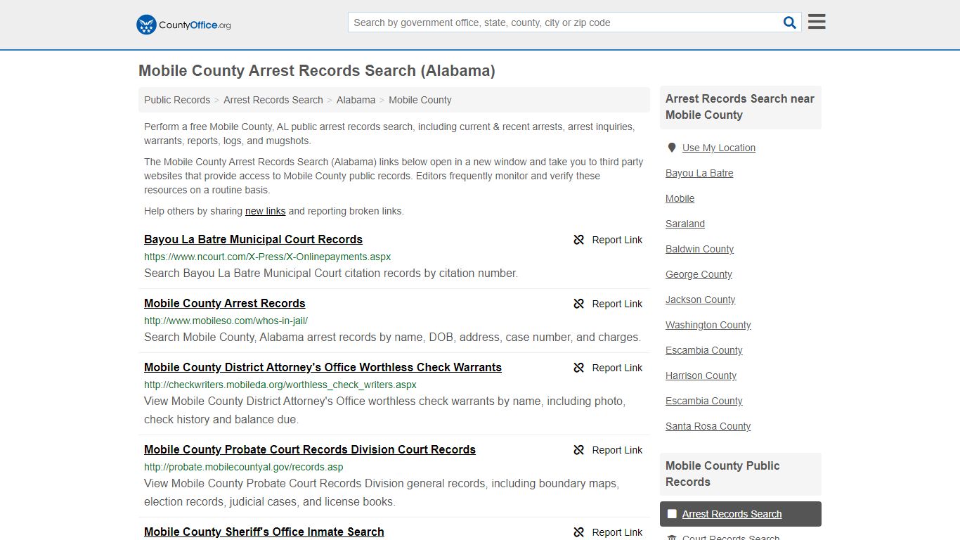 Arrest Records Search - Mobile County, AL (Arrests & Mugshots)